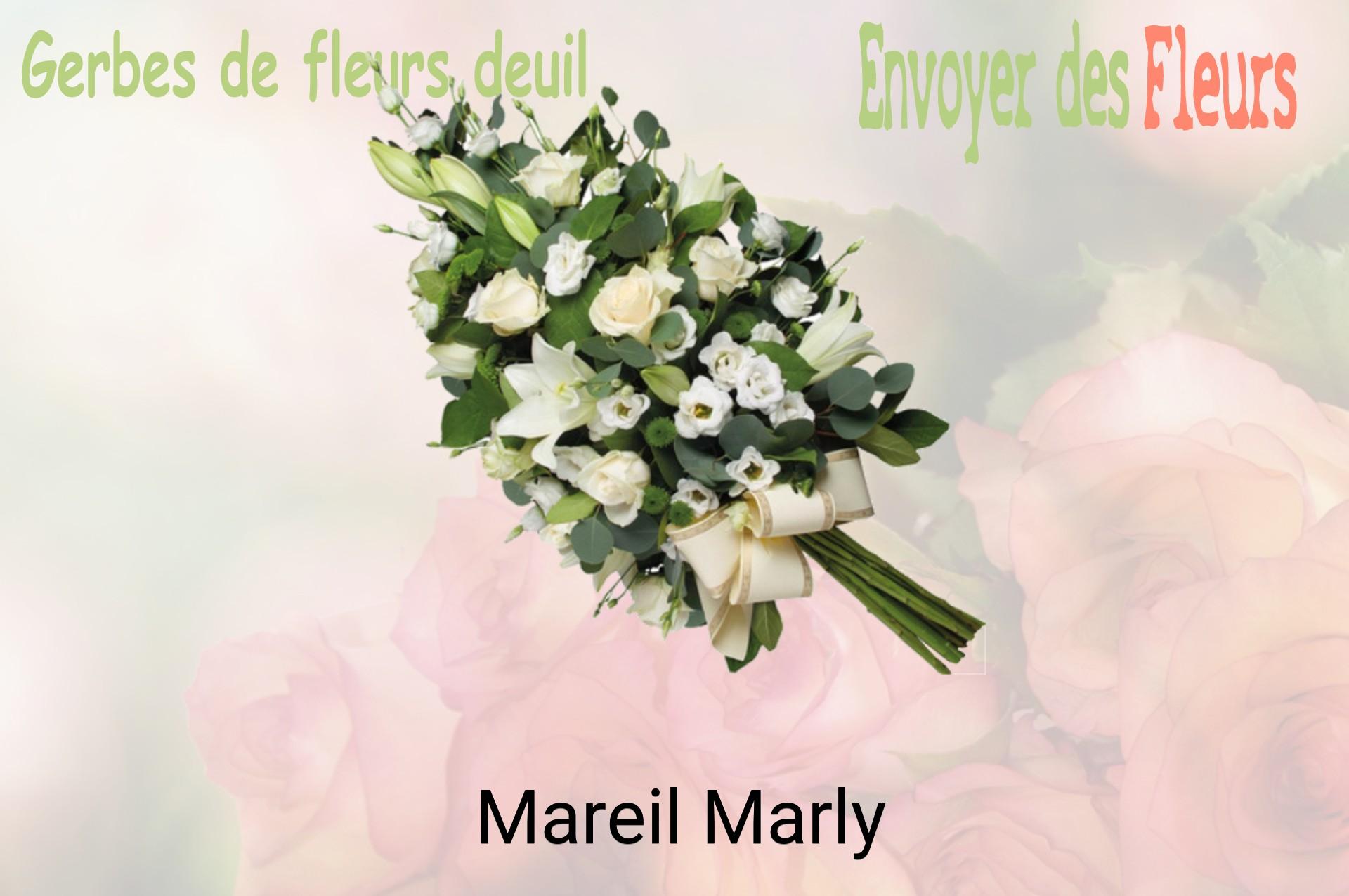 Gerbe de fleurs de deuil livrée à Mareil-Marly